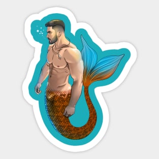 Handsome Merman Sticker